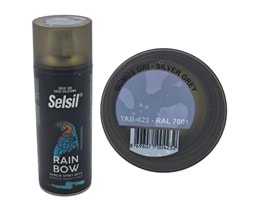 TAB-423 Selsil Raınbow Akrilik Sprey Boya 400ml - Gümüş Gri