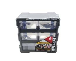 ASR-6008 Super-Bag 6li Küçük Monoblock Organizer Çekmece Seti