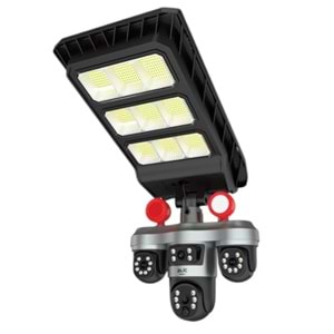 BLM-102 Blic 13W Solar Sarjlı Led Sokak Lambalı 3+3+3MP IP Kamera