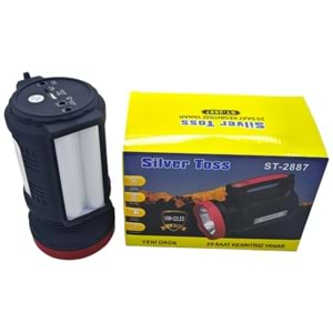 St-2887 Sılver Toss 5W+22Led Şarjlı Fener