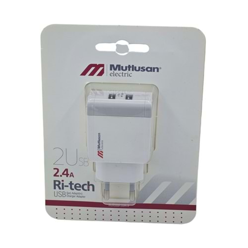 4945 Mutlusan 2.4A Ri-tech 2*USB Şarj Adaptörü