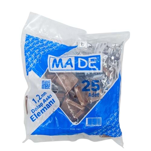 040 Made L Tipi Lüks Dolap Askı Elemanı - Kahve