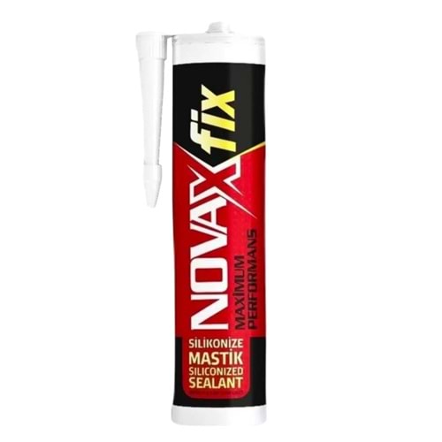 2007 Novax Fix Silikonize Mastik 450gr -Beyaz