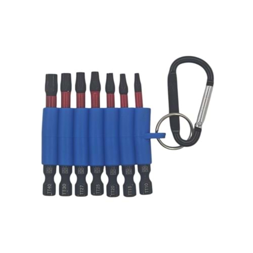 M-061 Miraç 7prç Tork Bits Setli 65mm - T10-T15-T20-T25-T27-T30-T40