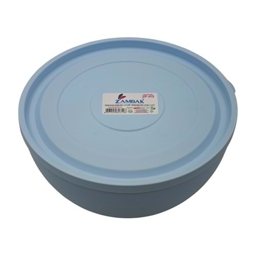 ZP612 Zambak Plastik Yuvarlak Kase Kapaklı 2.5lt