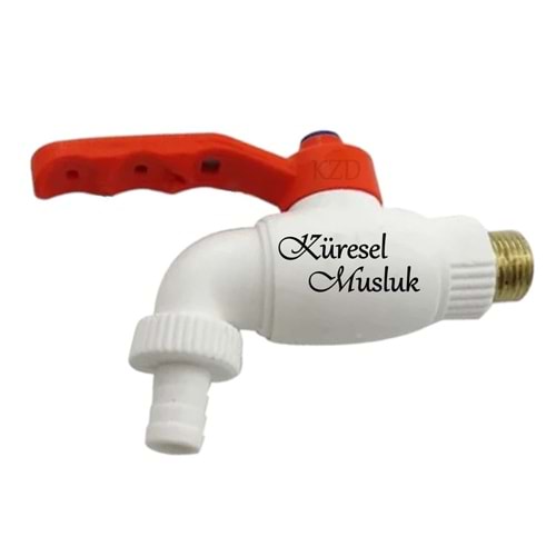 01925 ALC Küresel Plastik Bahçe Musluk - Prinç