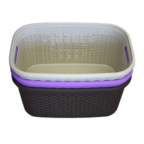 295 546 Saban Hasır Örgülü Çamaşır Sepeti