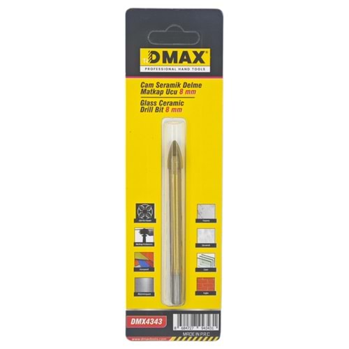 DMX4343 D-Max Cam Seramik Delme Matkap Ucu 8mm