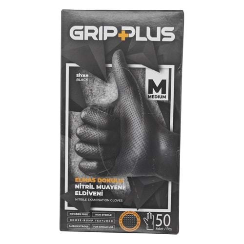 6244 Grip Plus Elmas Dokulu (M) Muayene Eldiveni 50li