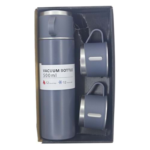 ENF-228 Enfa 3 Bardaklı Vacuum Flask Set Termos 500ml