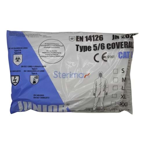 JN 2020 Junior Tek Kullanımlık Koruyucu Tulum - XL