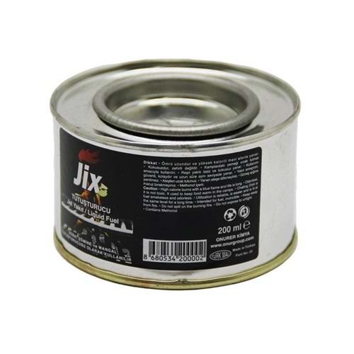 5101 Jix Tutuşturucu Jel Yakıt 200ml - Yedek Teneke