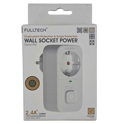 FTR-18 Fulltech 2.4A 3680W Aç Kapa Priz