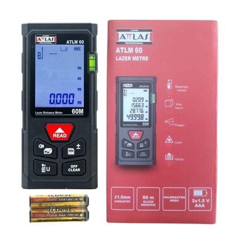 ATLM 60 Attlas Lazer Metre 60m - Mesafe Ölçer