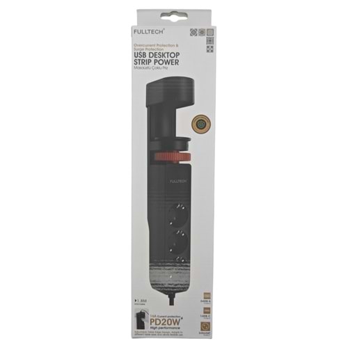 FTR-19 Fulltech 2xUSB-A 1xUSC-C Slotlu 3.4A Grup Priz