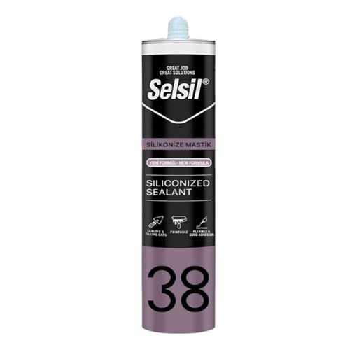 15651-1F Selsil 38 Silikonize Mastik 500gr - Beyaz