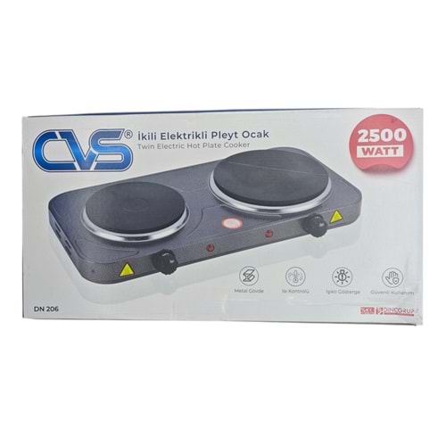 DN 206 CVS Elektrikli Çiftli Pleyt Ocak 2500W