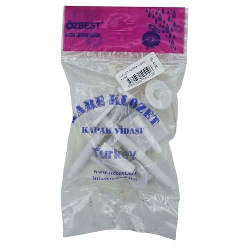 BL-4106 Özbest Kare Klozet Kapak Vidası - Plastik