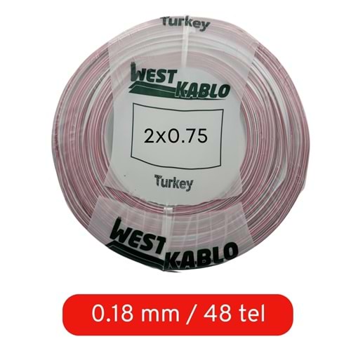 H03VW-H West TTR Kordon Kablo 2*0,75mm 100m