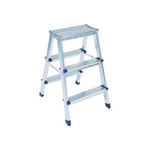 1203 Saraylı Metal Çift Çıkışlı Merdiven 3+3