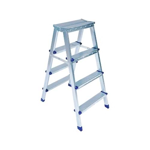 1204 Saraylı Metal Çift Çıkışlı Merdiven 4+4