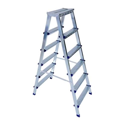 1206 Saraylı Metal Çift Çıkışlı Merdiven 6+6