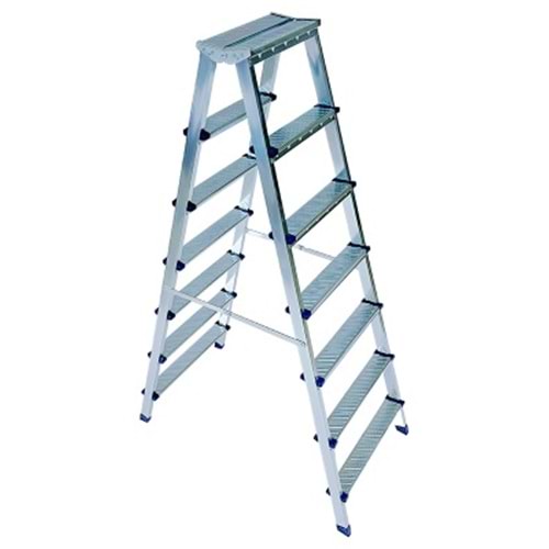 1207 Saraylı Metal Çift Çıkışlı Merdiven 7+7