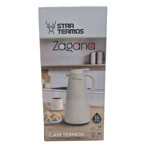 STK-6162 Star Zagana Serisi Cam Termos 1.5lt