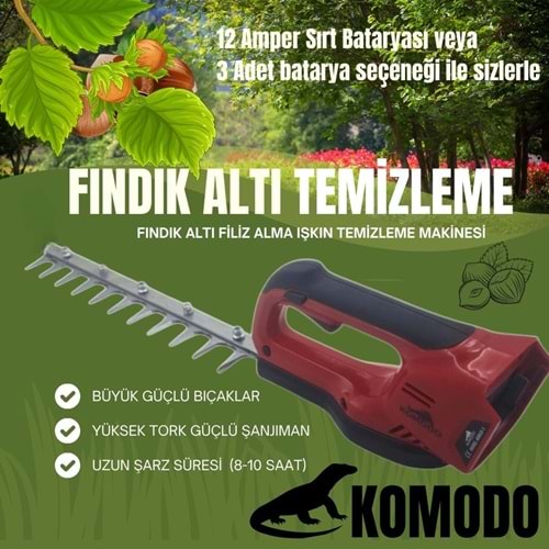 K53-1 Komodo Şarjlı Fındık Altı ışkın Temizleme Motoru