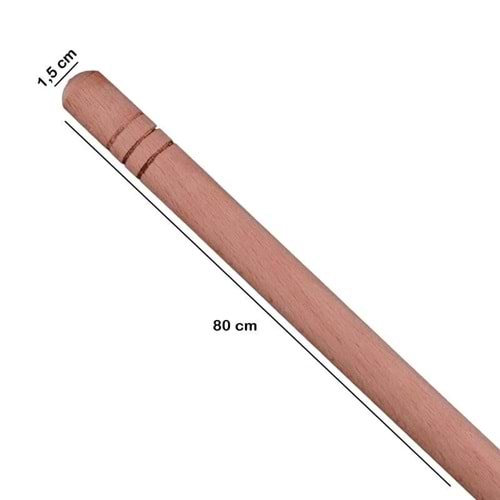 04611 C. Duru Ahşap Gürgen Oklava 80cm