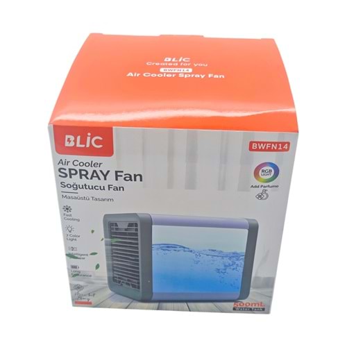 BWFN14 Blic RGB Led Su Soğutuculu Masaüstü Mini Fan