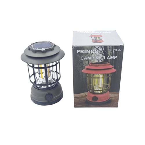 PR-27 Prınco Solar Şarjlı kamp Feneri