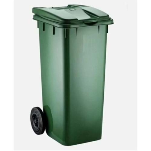 CK 3002 Tekerli Çöp Konteyneri 120lt - Yeşil