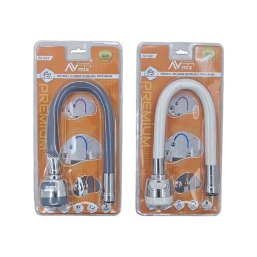 AV-641 Avmix Premium Renkli Kubar Borusu - Topaç