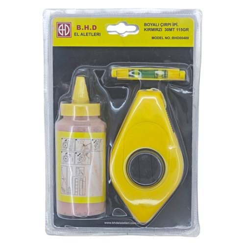 BHD00488 B.H.D Boyalı Çırpı İpi 30m 115gr - Kırmızı