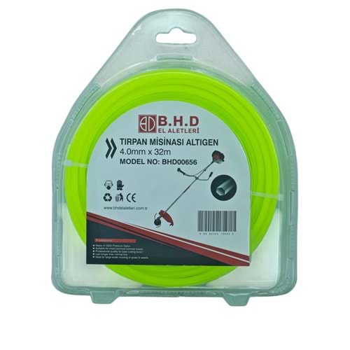 BHD00656 B.H.D Altıgen Tırpan Misinası 4mm 32m