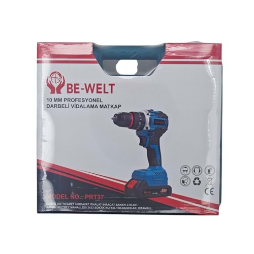 PRT37 Be-Welt 10mm Darbeli Vidalama Matkap - Mavi