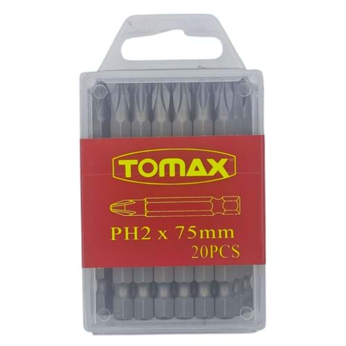 T-0219 Tomax Yıldız Bits Uç PH 2 75mm - Köşeli
