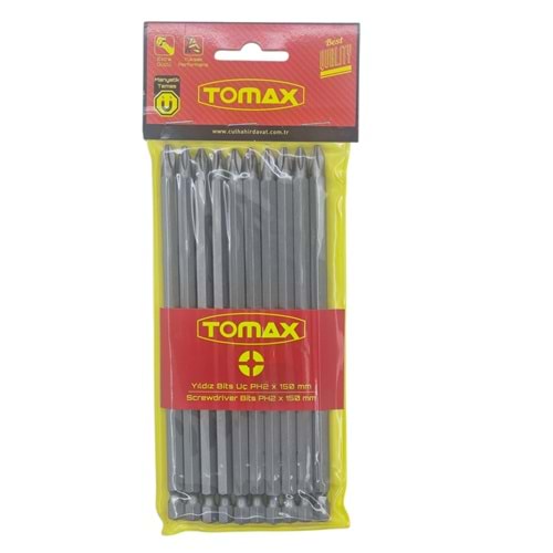 T-0221 Tomax Yıldız Bits Uç PH 2 150mm - Köşeli