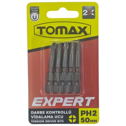 T-0361 Tomax Yıldız Bits Uç PH 2X 50mm - Yuvarlak