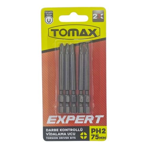 T-0363 Tomax Yıldız Bits Uç PH 2X 75mm - Yuvarlak