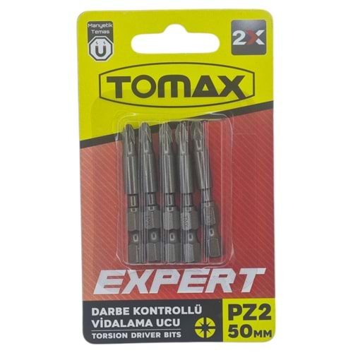 T-0362 Tomax Yıldız Bits Uç PZ 2X 50mm - Yuvarlak