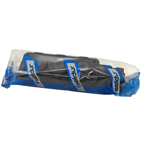 K116-300 Seldur Kauçuk Grup Priz 3lü - Siyah Kapaklı