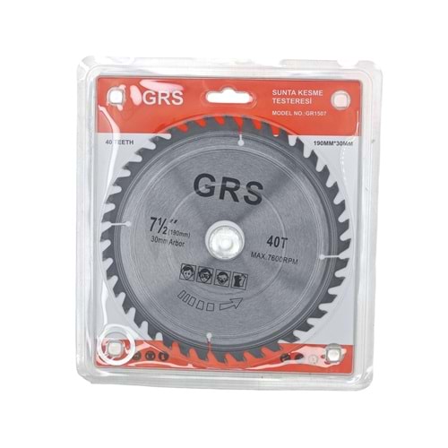 GR1507 GRS 40T Sunta Kesme Testeresi 190mm 3mm