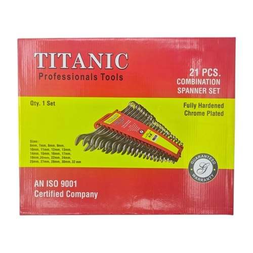 OTO-210 Titanic 21li Kombine Anahtar Seti