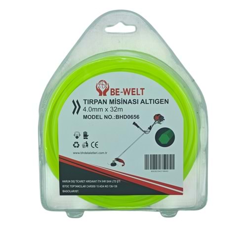 BHD0656 B.H.D Altıgen Tırpan Misinası 4mm 32m