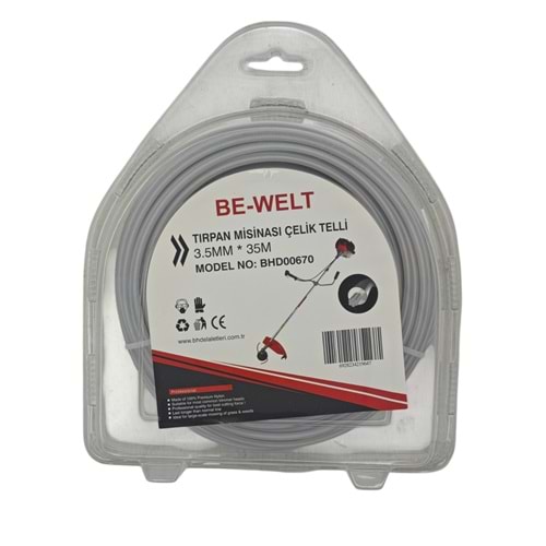BHD0670 B.H.D Çelik Telli Tırpan Misinası 3.5mm 35m