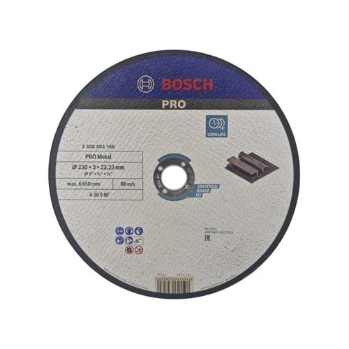 2 608 603 168 Bosch Pro Metal Kesici 3*230mm