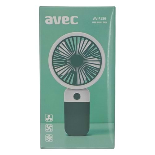 AV-F139 Avec USB-C Şarjlı Mini Fan - El Vantilatörü