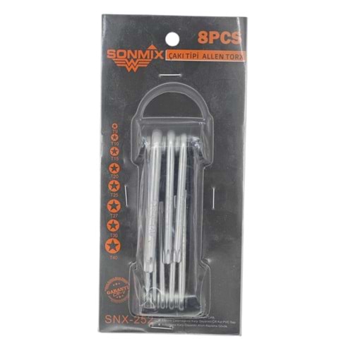 SNX-252 Sonmix Çakı Tipi Tork Alyan 8li